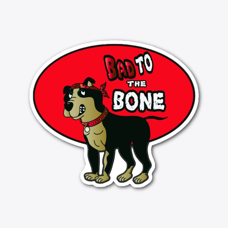 Bad To The Bone Cute Retro Dog