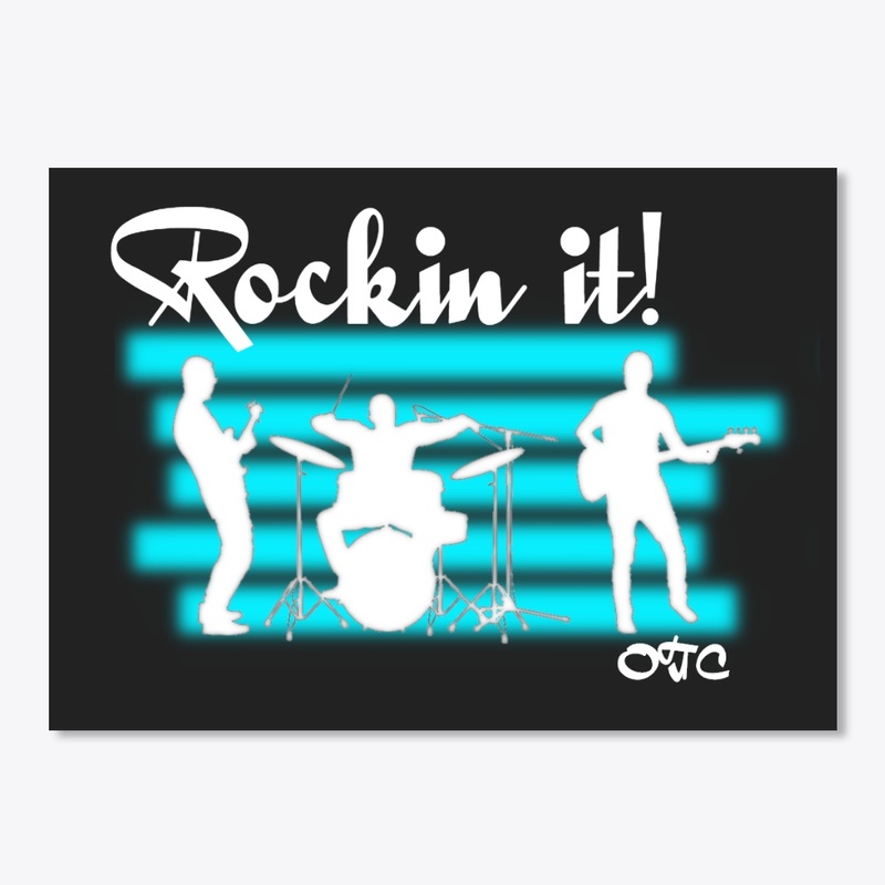 Rockin it to music sticker