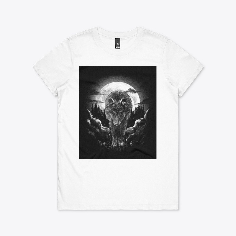 Wolf Woods Moon design- different colors