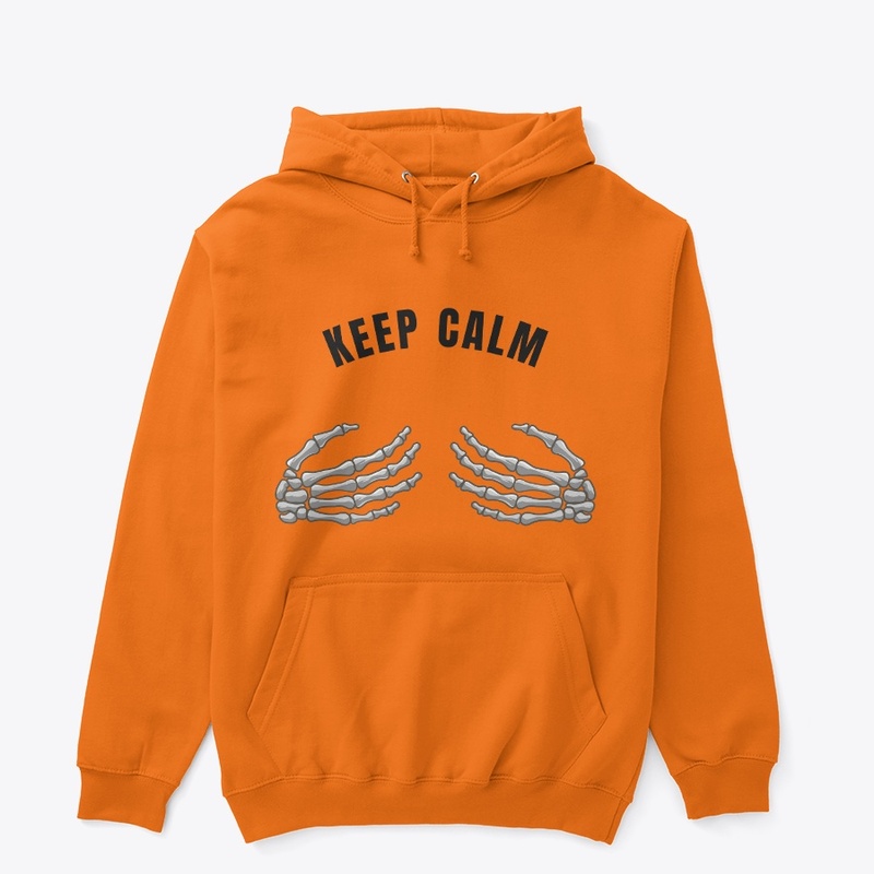 keep calm skeleton hug hands 