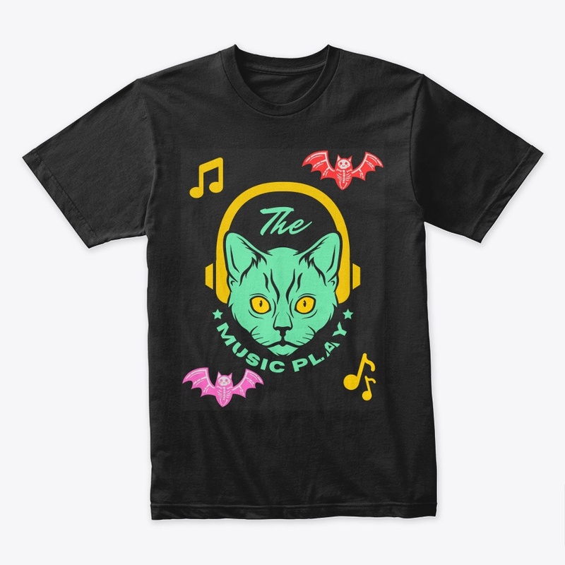 Cat music t-shirt