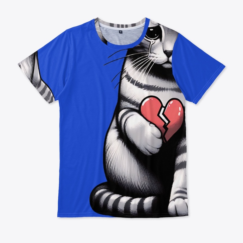 Midnight Heartbroken Kitty Tee