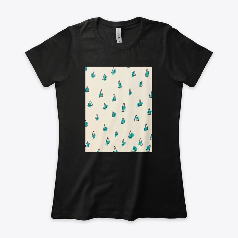 Abstract Teal Triangles