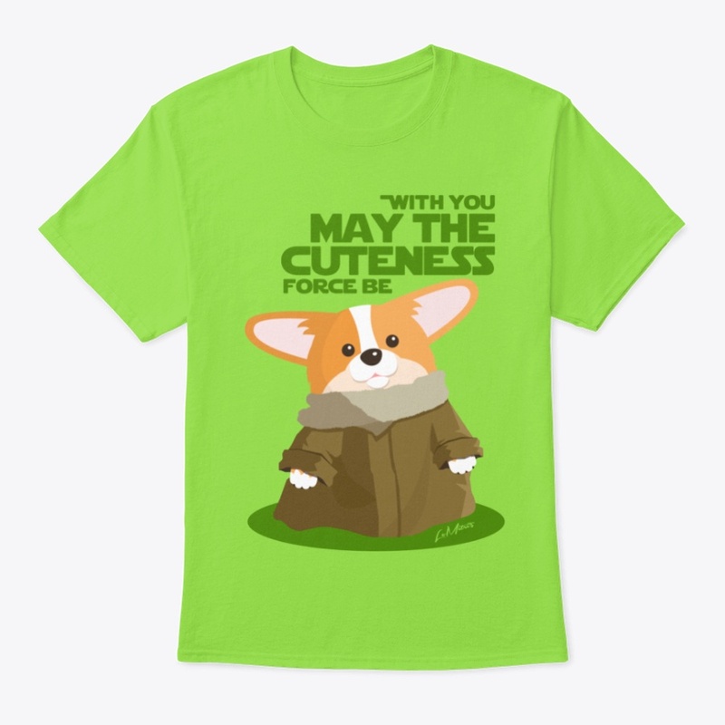 Corgi Cuteness Force-Lime-Classic