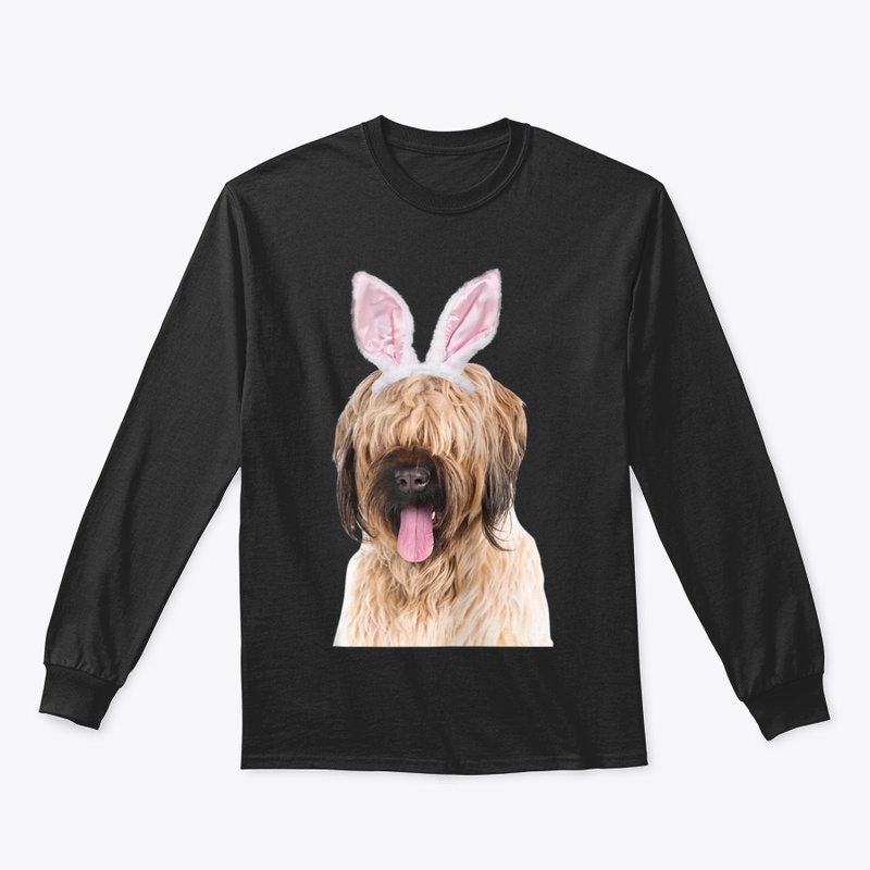 Briard Wearing Easter Bunny Ears Dog Rag