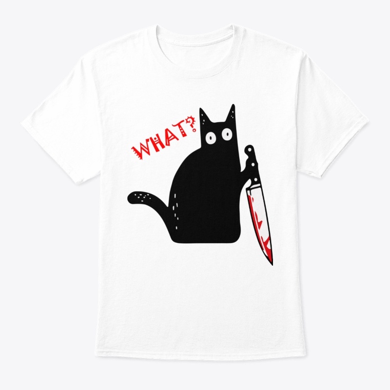 Cat Holding Knife - Black Cat WHAT?