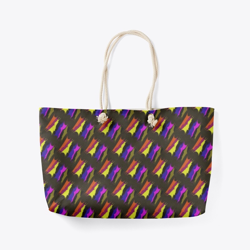 abstract print tote bag
