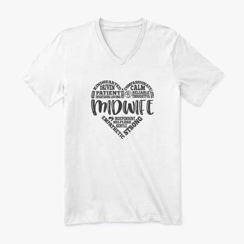 Midwife – Heart Wordcloud Typography