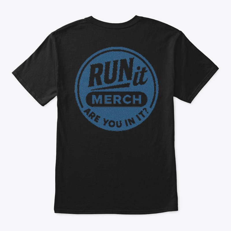 Blue Run It Merch Logo Tee
