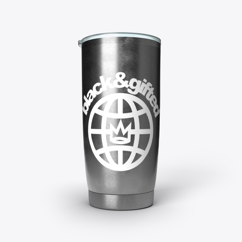 Black&Gifted Primary Logo White