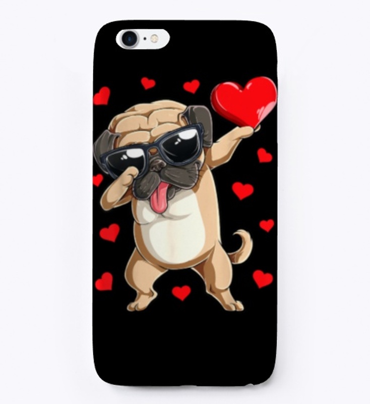 Dabbing Pug Valentines Day