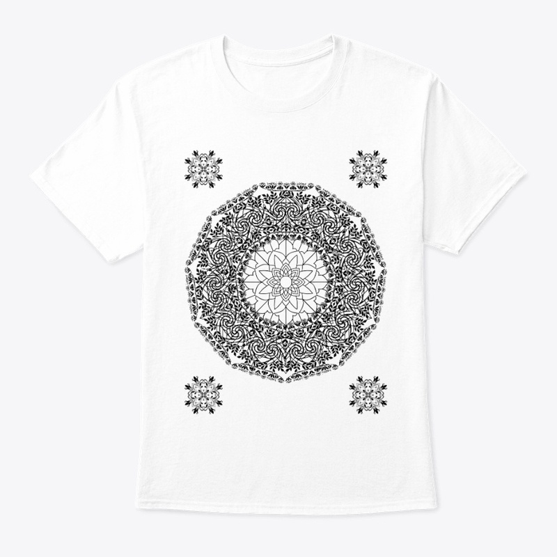 Black and white mandala 