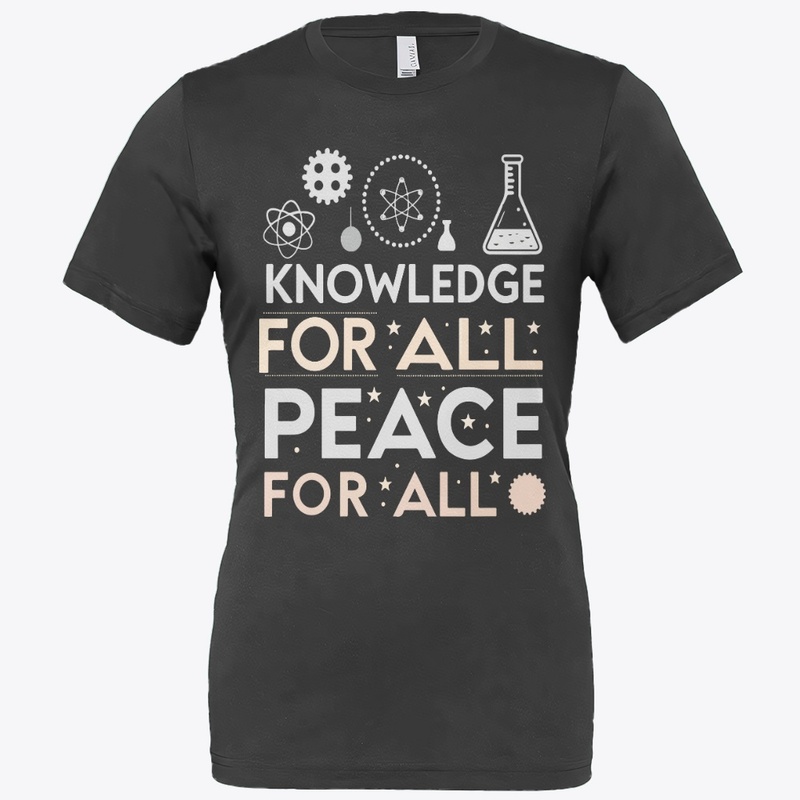 Knowledge for all Pace for all t-shirt