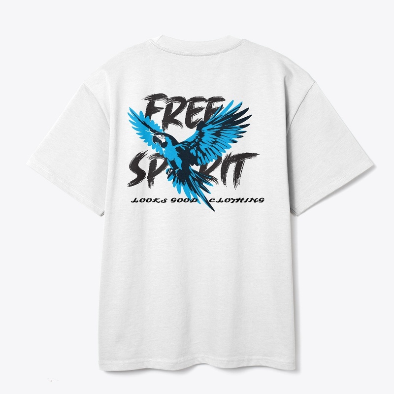 Free Spirit Parrot Design T-shirt