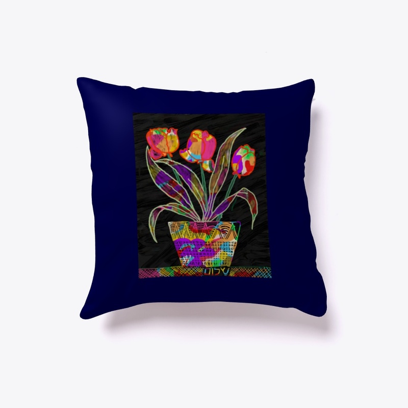 Fluid Acrylic Tulip  In A Bowl 