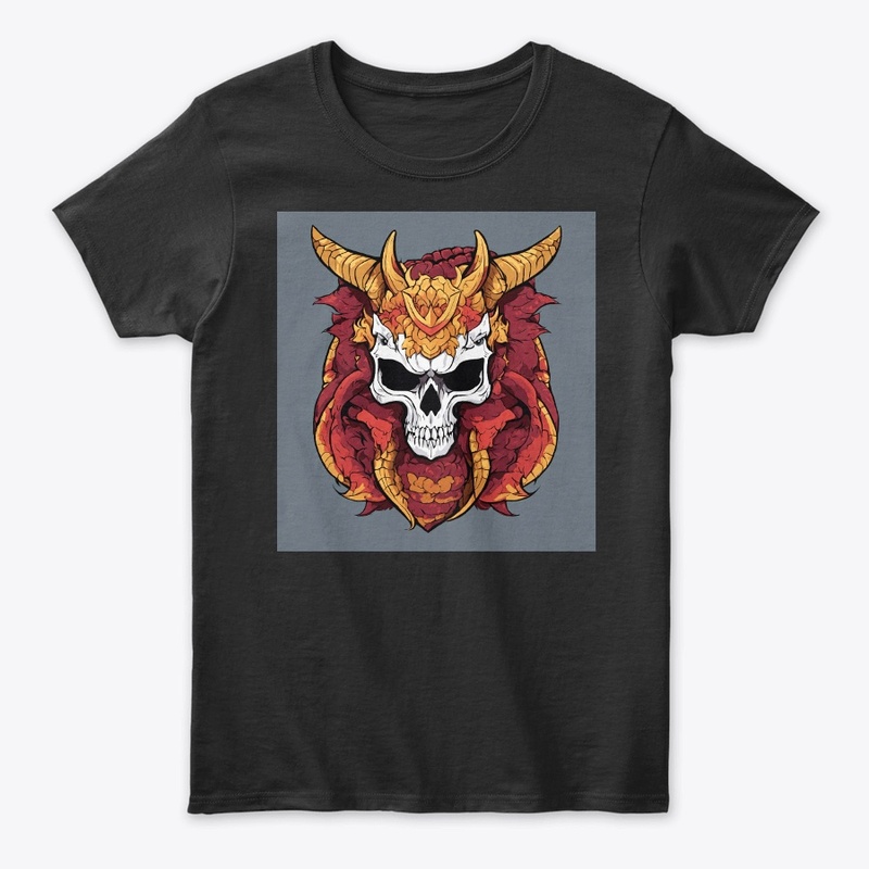 dragon mascot skull style 