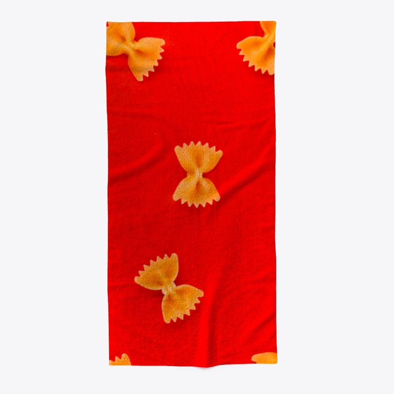 PASTA ON RED BACKGROUND