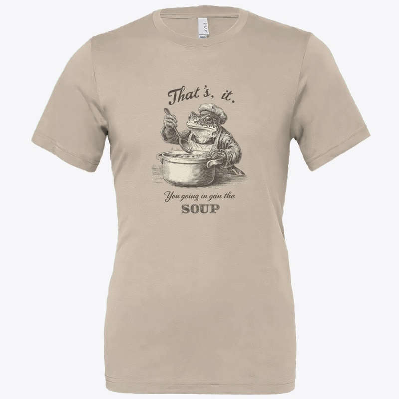Sarcastic Frog Chef Going in the Soup