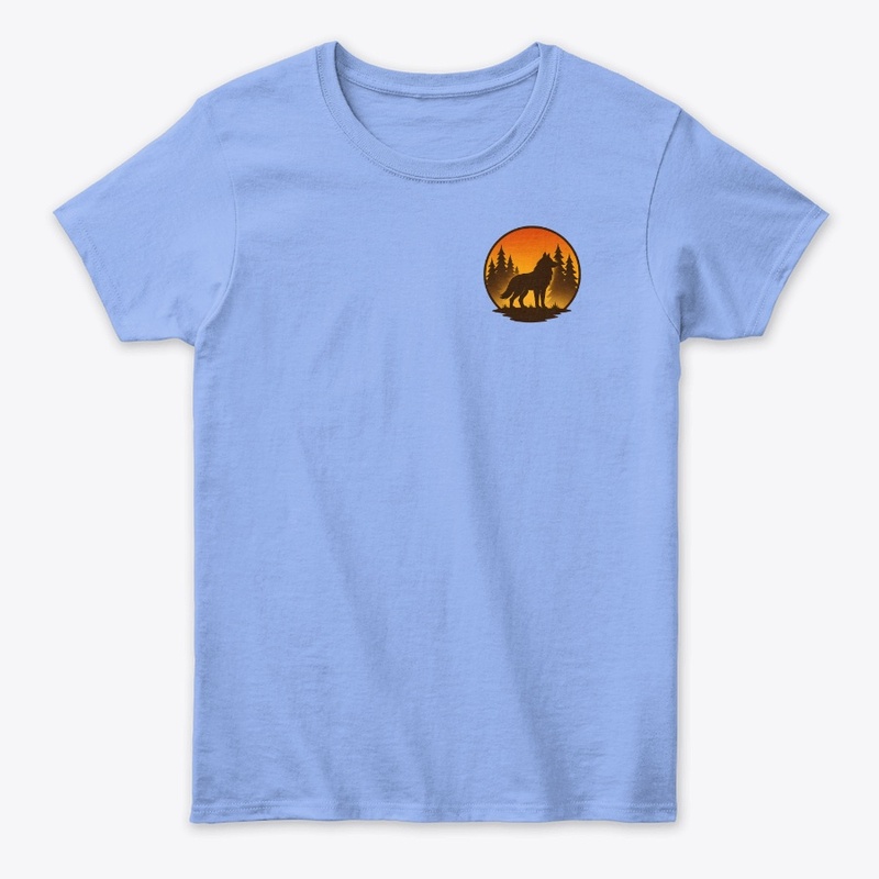 Sunset Wolf Silhouette T-Shirt