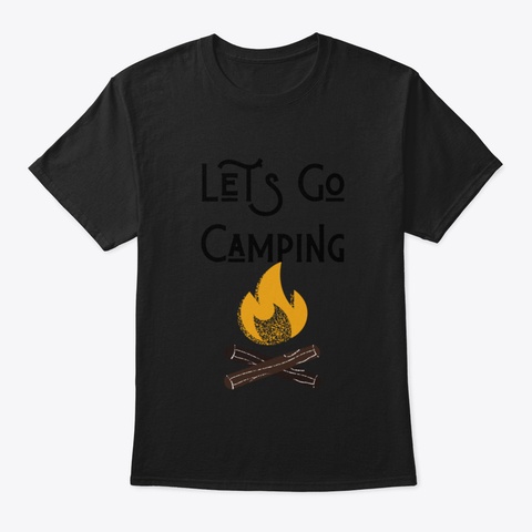 Camping Tee Black T-Shirt Front