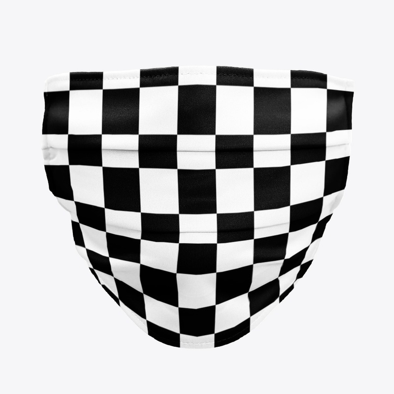 Black and white face mask