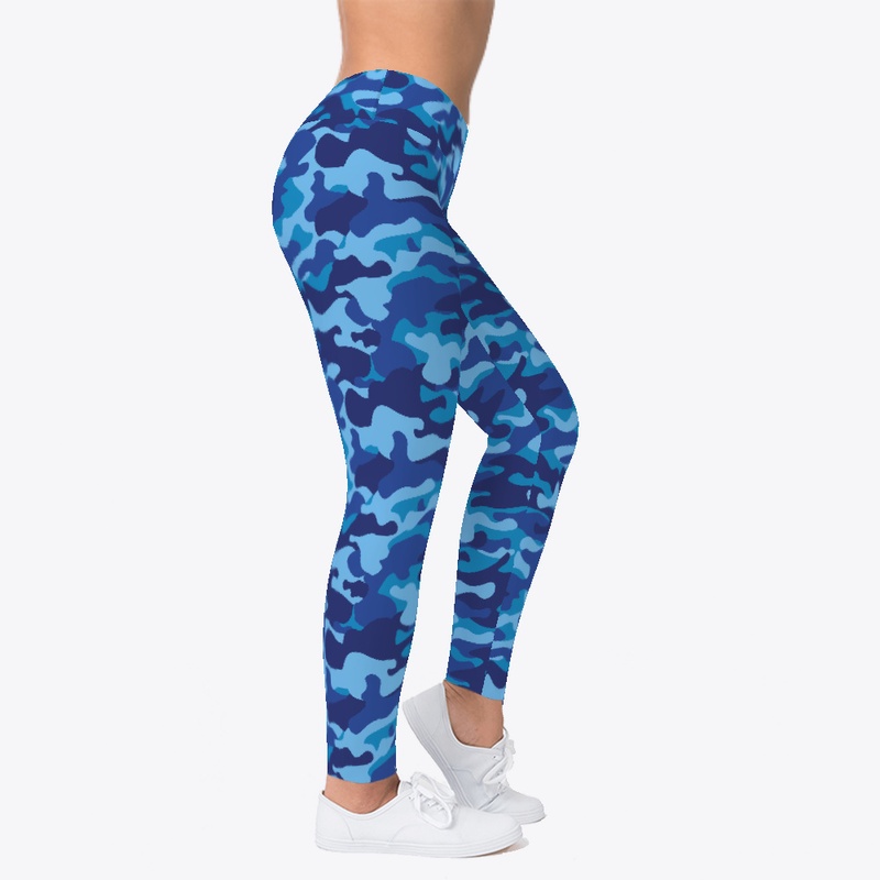 Blu Camo Leggings