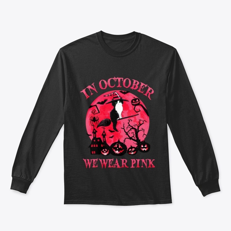 We wear pink in October Cat Halloween
