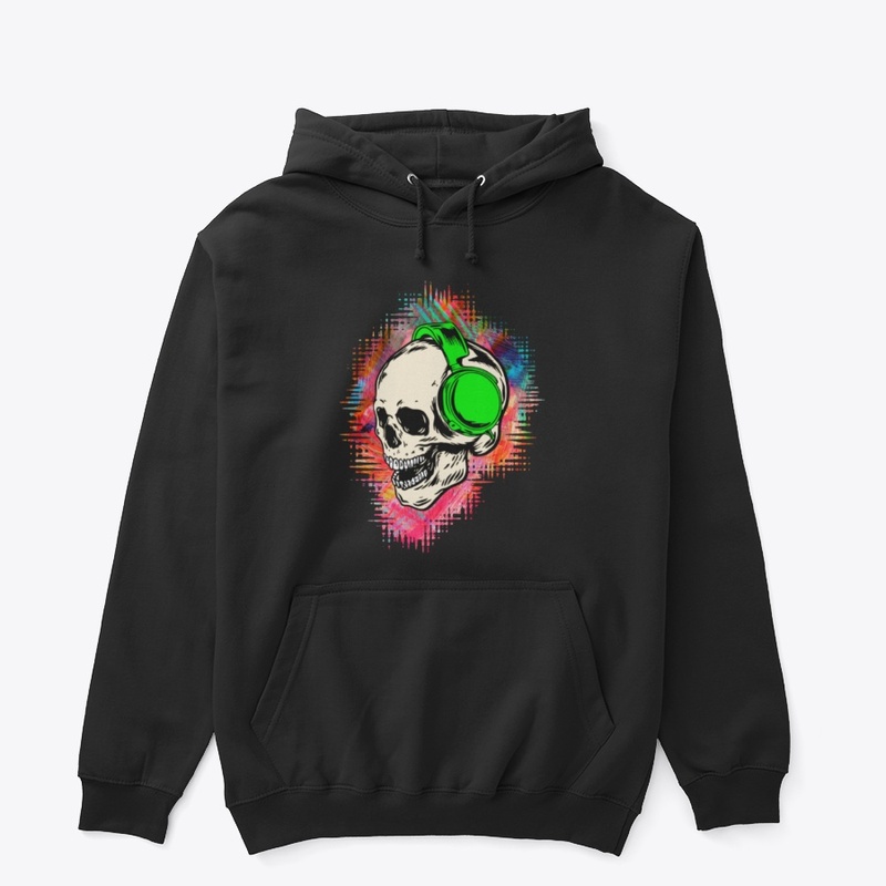 Skull listening music