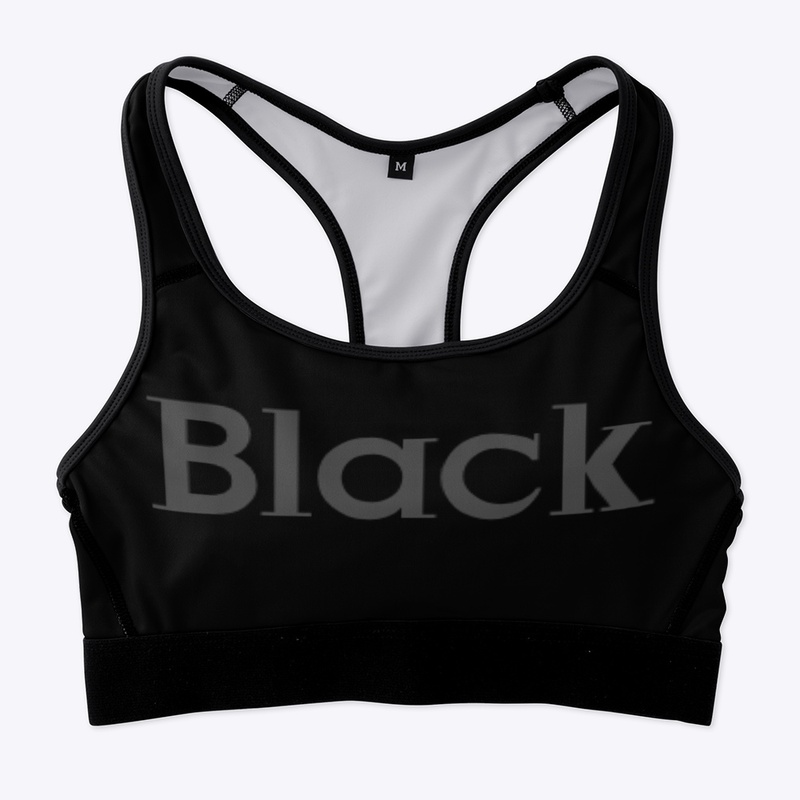 Black sports bra