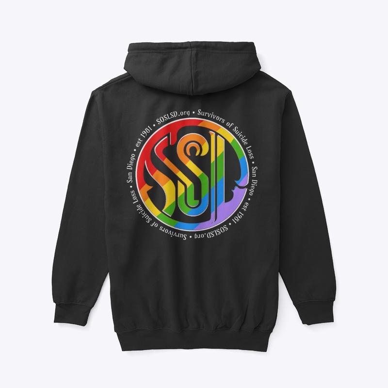 Abstract rainbow logo full zip hoodie