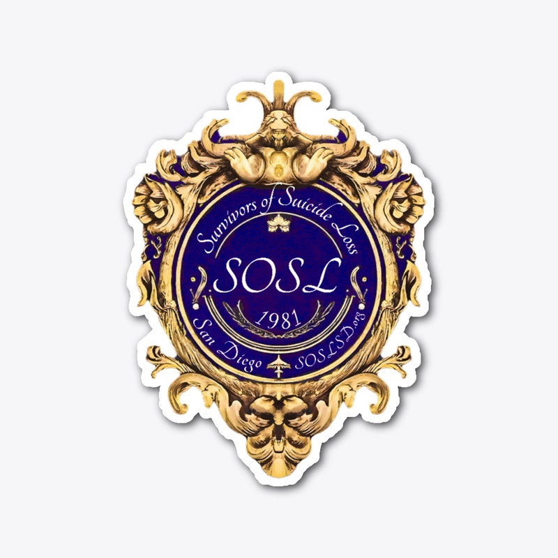 Royal SOSL sticker, night blue & gold