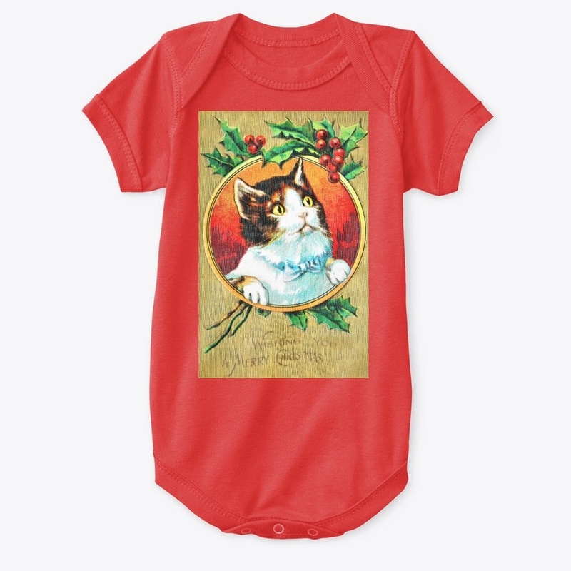 Vintage  Christmas Kitten