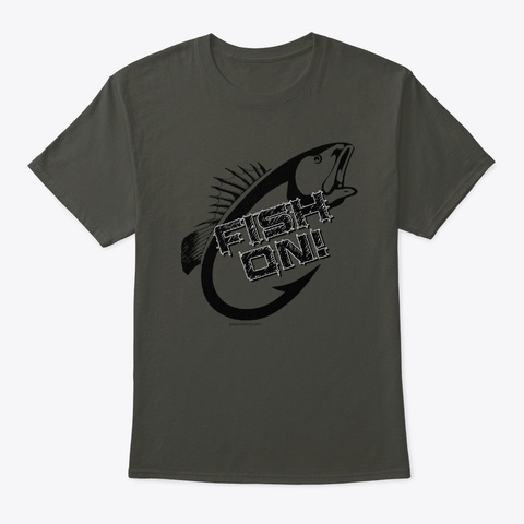 Fish On! Smoke Gray T-Shirt Front