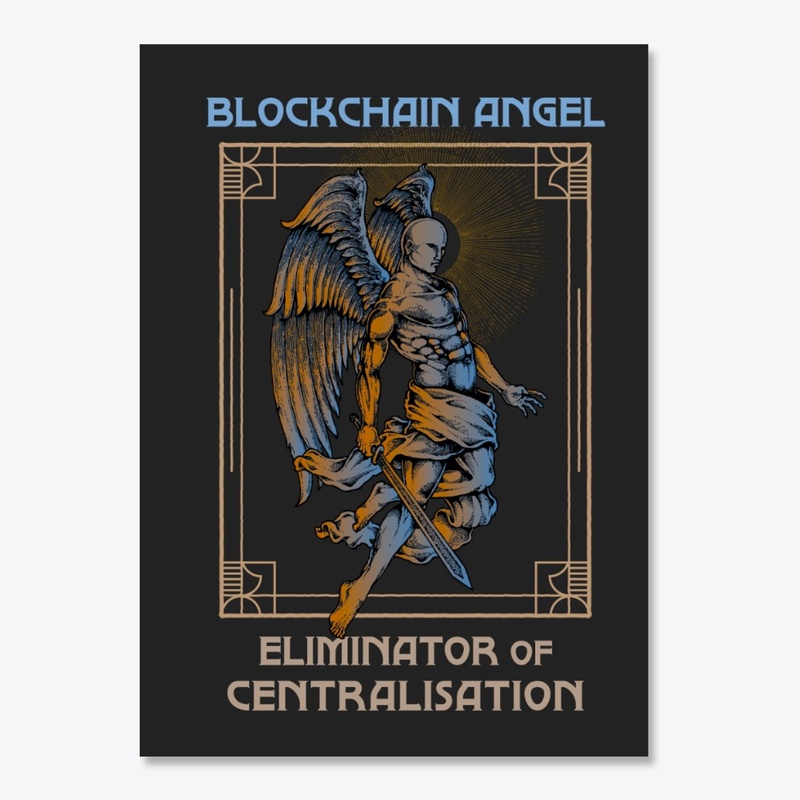 Blockchain Angel Heraldry (black)
