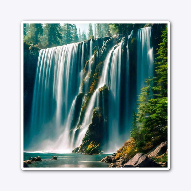 Mystic Sunlit Cascade