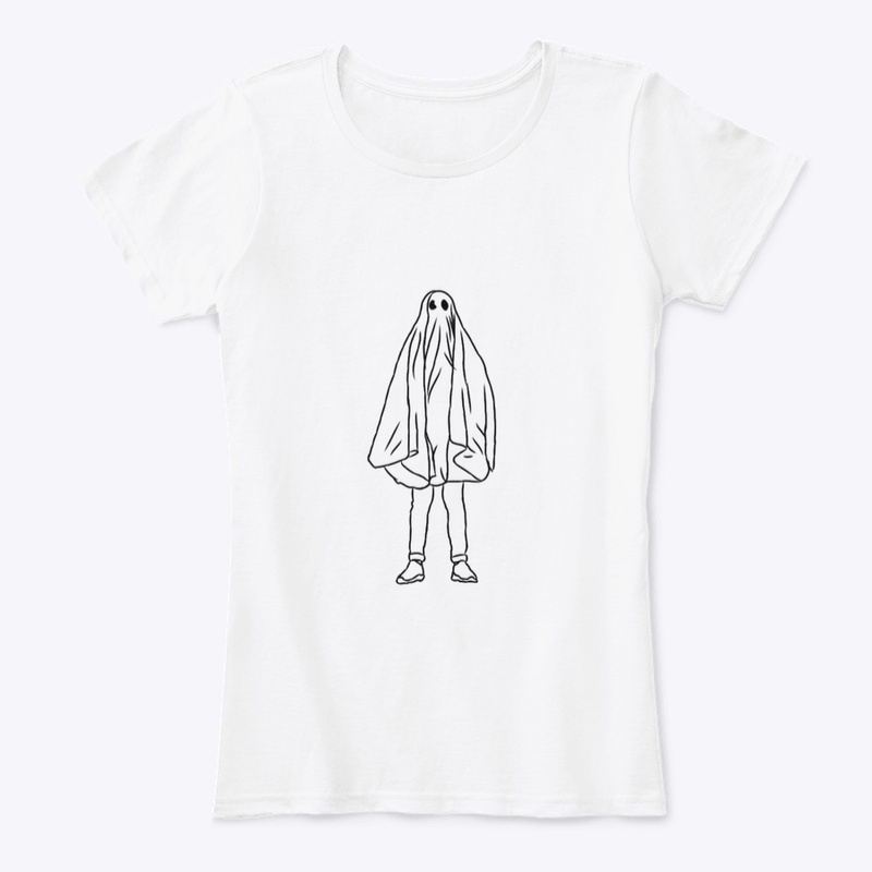 Large Icon Ghostie Black on White