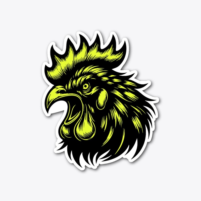 Striking Angry Chicken Graphic