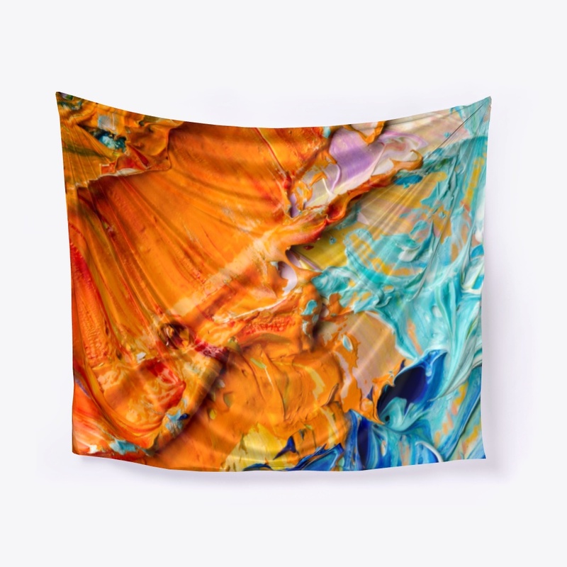 orange Oil painting tapestry