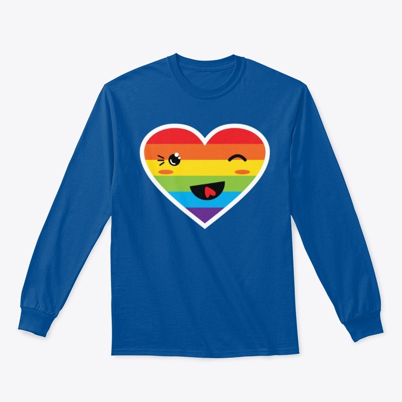 Cute Rainbow Happy Heart LBGT Month
