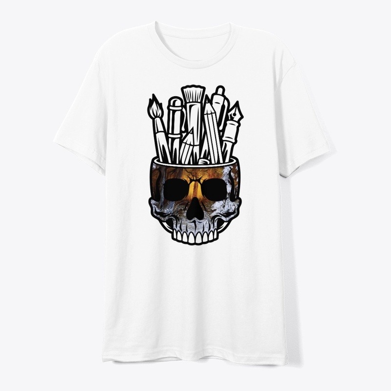 Skull Paintbrush Holder 