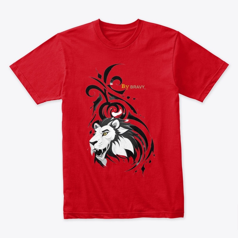 Cartoon Lion Face T-Shirt Tattoo