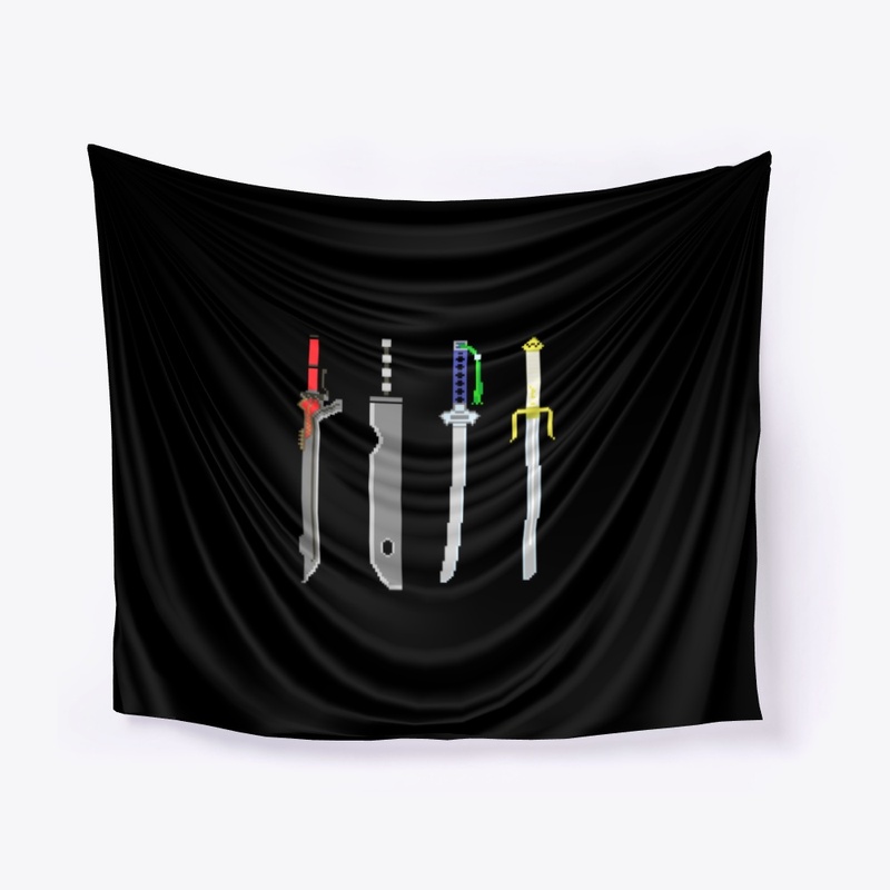 4 Swords Wall Art