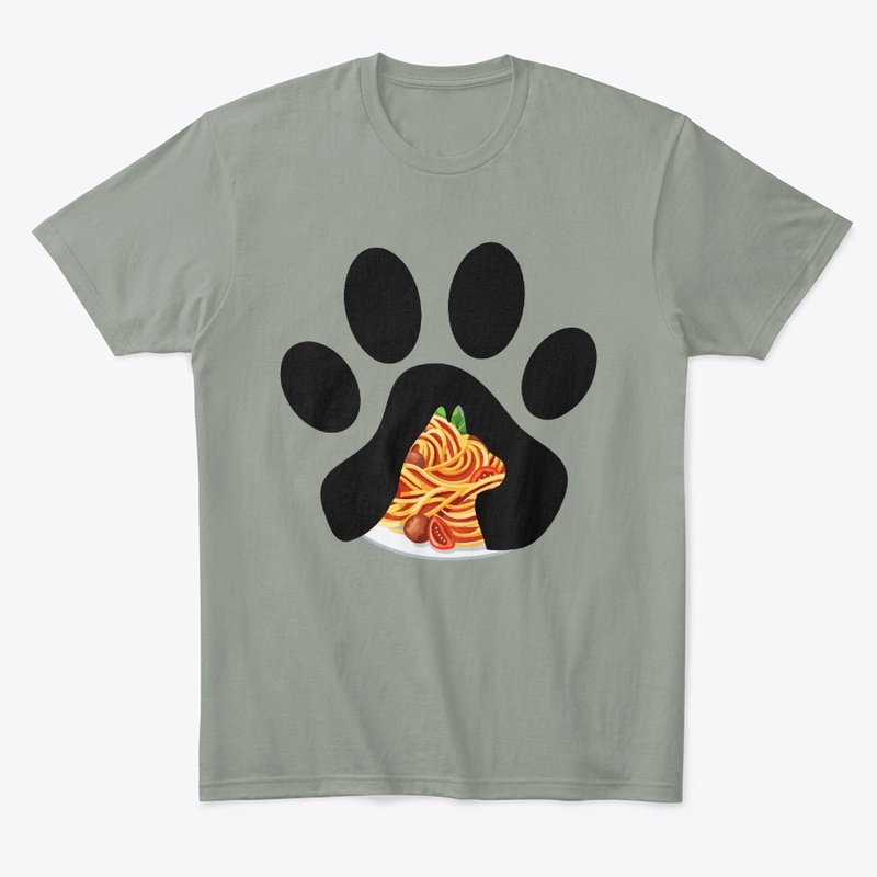 cat with spaghetti classic tshirt