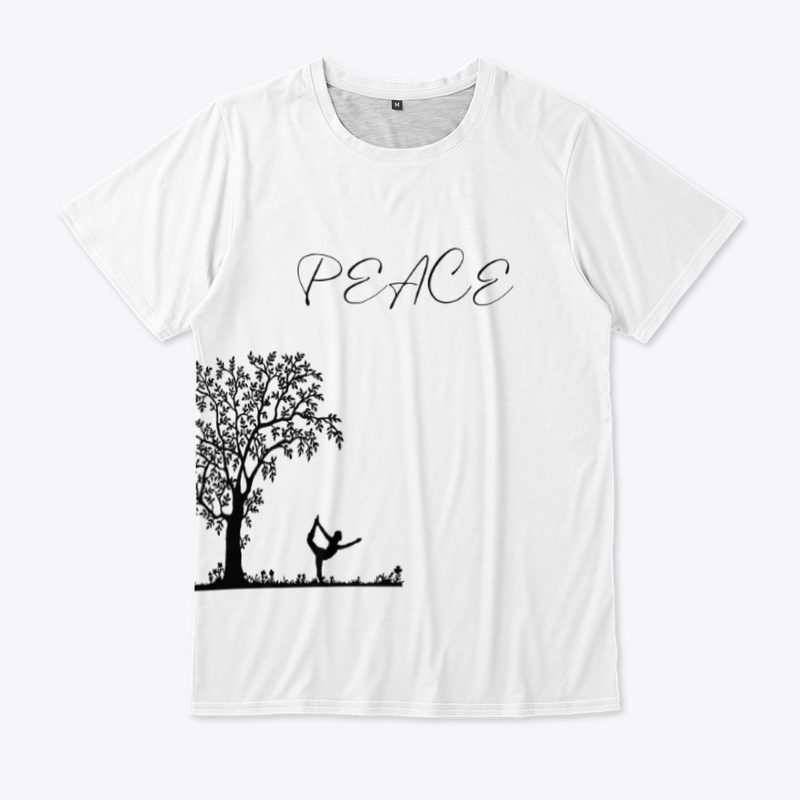 "Peace" With yoga TSHIRT