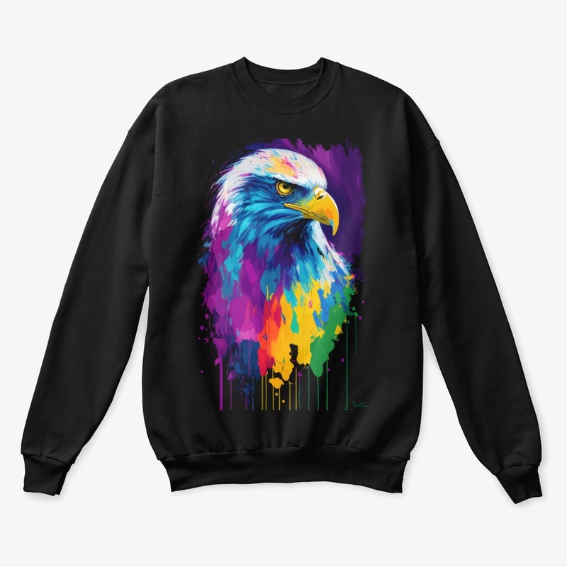 Colorful Vibrant Eagle | Rightward look