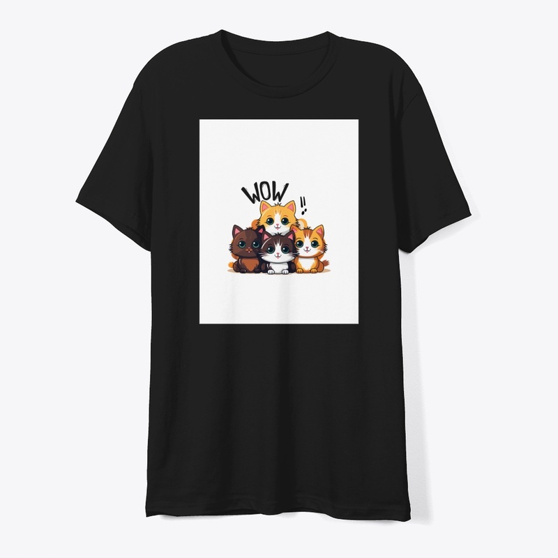 Stylish T-Shirt Design Adorable Cats