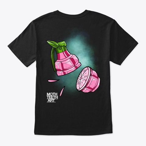 Pink Lemonade  White Text Black T-Shirt Back