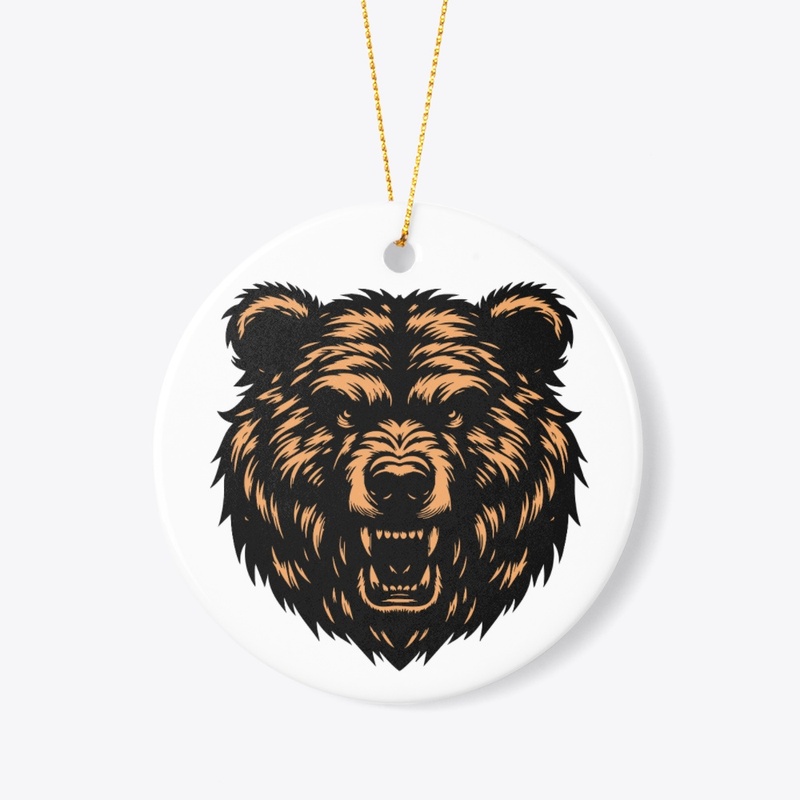 Angry Bear Head Design