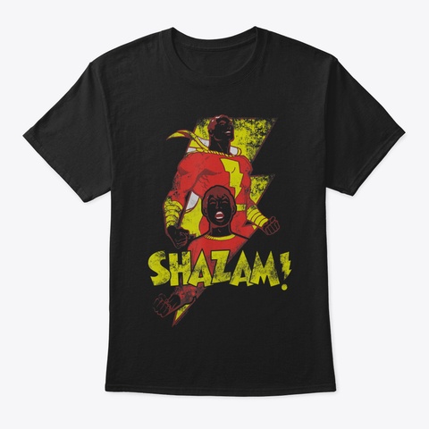 Shazam Transformation T Shirt99 Black T-Shirt Front
