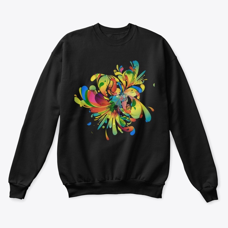 Abstract Multicolored Liquid Shapes